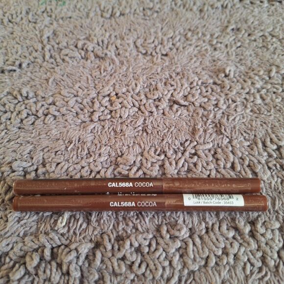 2 PK L.A. Colors Auto Lip Liner Shea Butter Enriched COCOA Brown CAL568A - Picture 2 of 5